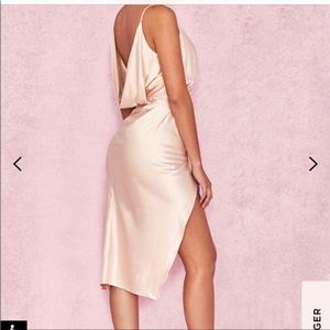 House of CB satin COCO champagne dress